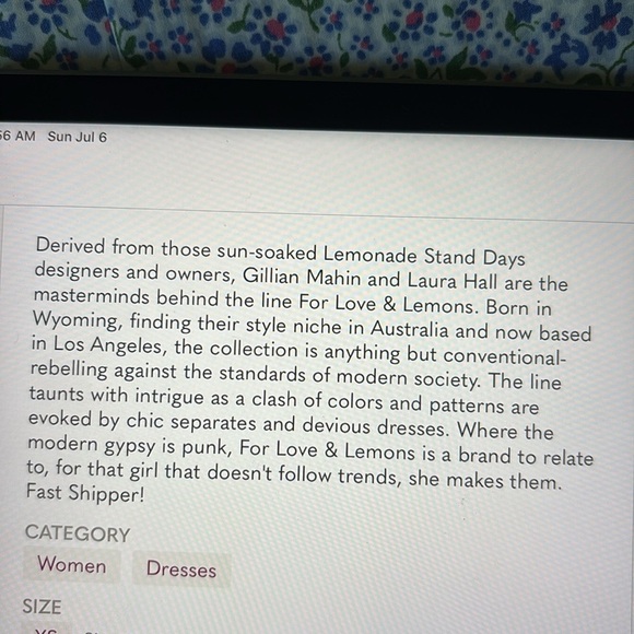 For Love And Lemons Eden Floral Pastel Midi Dress M - Picture 16 of 16